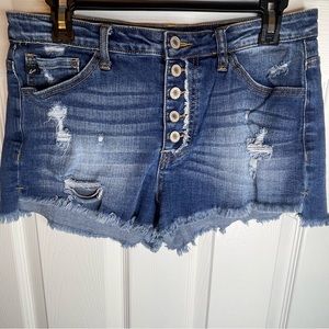 KanCan Distressed Jean Shorts